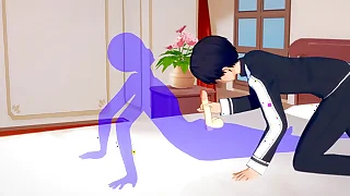 Art Online Yaoi - Kirito Handjob and anal with creampie - Sissy crossdress Japanese Asian Manga Anime Layer Relaxation Porn Cheerful